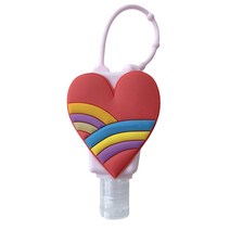 휴대용 손소독제 케이스 용기 캐릭터 홀더 30ml, 1개입, 2. 빨강하트