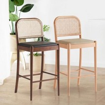 아트박스/꼬모까사 나달 라탄 바체어 (2종색상)높이조절가능, 내추럴/60cm(절삭신청)