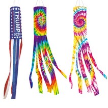 바람자루 윈드삭 풍향기 windsock tie dye rainbow 미국 국기 애국적인 장식 장식 홈 종소리 깃발 드림 포수, 02