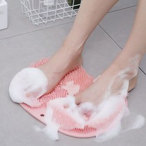 촘촘 풋브러쉬 실리콘 발닦이 세척매트 발바닥관리 발각질제거 발씻기, No.01 촘촘 풋브러쉬 스카이
