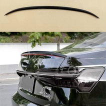 자동차 외장품 2019 ABS 트렁크 립 윙 테일 스포일러 광택 블랙 탄소 섬유 아우디 A6 C8 용, 1.Glossy black