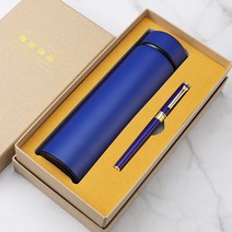 개업기념품 하객 이벤트 비지니스 마음대로 길동무 예 미니선물 맟춤제작 팬시 거래처 종업원 1910609992, 블루 일자 컵 _펜 _선물세트