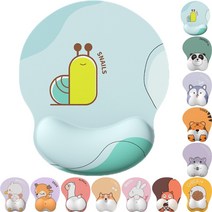 프라홈 손목보호 실리콘 마우스패드 받침대 팜레스트 쿠션 동물, 달팽이, 1개