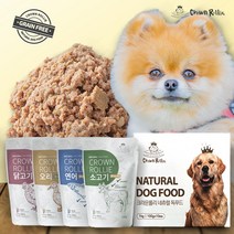 [크라운롤리] 강아지화식 유기농 습식사료 전연령 단품팩 모음전(1.1kg~3.6kg) 상온보관, 오리 36개