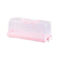 봉인 된 버클이있는 직사각형 빵 키퍼 손잡이가있는 빵 보관 빵 상자 운반하기 쉬운 캐비닛 용 빵 컨테이너, 분홍, 플라스틱