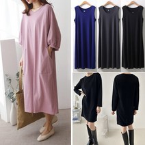 빅사이즈 원피스 쿨 나시 민소매 골지 면 반팔 봄신상