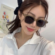 기본 사각 선글라스 여자 남자 뿔테선글라스 자외선 차단 100% 크라운