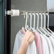 디케이셀 만능 공간활용 틈새 미니행거 옷걸이, 틈새 옷걸이(아이보리), 1개