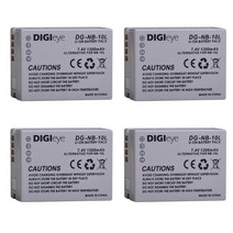 대용량 NB-10L NB10L NB 10L 배터리 + 캐논 파워 샷 G1 X G3 X G15 G16 SX40 HS SX50 HS SX60 HS 용, 08 4 battery