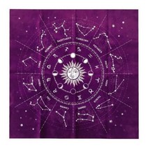타로 카드 24 Pentagram Tarots 식탁보 벨벳 제단 Cloth Pentacles Mat, 16