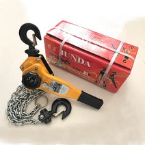 리프트 크레인 레버 휴대용 윈치 후크 수동 체인블럭, 국가표준 강화 1톤 x 6미터