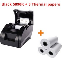 바코드 프린터 라벨 생성기 58mm 열 영수증 빌 Pos USB 포트 지원 리눅스 현금 서랍, 03 1 Printer 3 종이s_01 EU 플러그