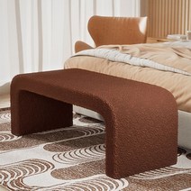 베드벤치 침대스툴 배드벤치 대기 보조테이블 베드 벤치 침대, (카라멜) 램스울 80×40×43cm 벤치