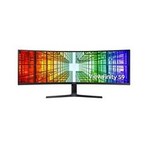 삼성 SAMSung 49인치 S95UA 슈퍼 울트라와이드 듀얼 QHD 모니터 4ms QLED HDR400 USB-C USB 허브 120Hz 높이 조절 스탠드 (LS49A950UIN, 49-inch_2023 version