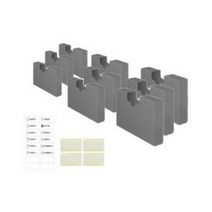 위주 비닐봉투 정리함 대3P + 중3P +소3P + 벨크로 4P + 스티커 딥그레이, 5세트