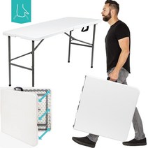 브로몰딩 접이식테이블 1200 (상판 접이식) 야외 캠핑 펜션 행사매대 학교 교회 회의실 플라스틱테이블, 상판 접이식 1200