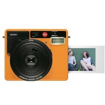 라이카/라이카 SOFORT 일회용 즉석 카메라 화이트 오렌지 핑크 블랙 빅 레드 5색 옵션, 인화지 20매 + 주황색 가죽 가방, 공식 표준