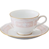 Noritake 노리다케 커피 찻잔 골드 핑크 1인조, 1p, 레이스 우드 골드 핑크