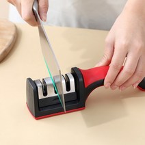 칼갈이 주방 캠핑 펜션 휴대 소품 차박 여행 3단계 다용도 3in1 연마갈이 가위갈이 멀티, 레드