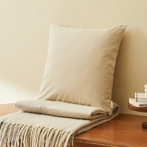 한샘 베이직 쿠션커버 50x50 베이지, 단품