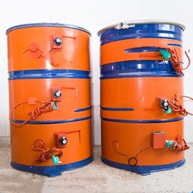 드럼히터 드럼통 실리콘 히팅자켓DIY 사용자 정의 200L 오일 드럼 실리콘 난방 벨트 고무 히터 1740x250mm, [01] 110v