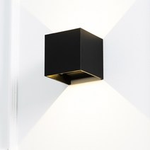 LED 모던 사각 외부 벽등 8W (블랙/화이트)2컬러, 블랙BK