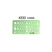 녹색 플라스틱 원 기하학적 템플릿 눈금자 스텐실 측정 도구 문구 학생 그리기 곡선 인테리어 가구, 4333