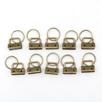 손목 팔찌 코튼 테일 클립 하드웨어 액세서리에 대한 10Pcs 키 Fob 25mm 체인 분할 반지 도매, Bronze