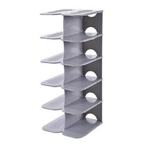 침실 5겹 분리형 플라스틱 신발 선반 정리 가구 보관 캐비닛 침실 상품, 01 라이트 그레이