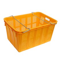 ABC플라스틱 운반상자 사각상자 우유상자 모음 다양한 바구니, 51.운반상자9호 노랑(철고리포함)