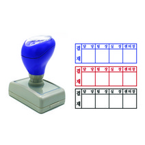 만년스탬프 결재스탬프 결재방 결재란 4칸 DF28x67mm, 검정색