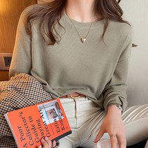 포플러앤씨 여성용 후시 와플 티셔츠