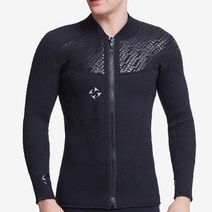 다이빙 스쿠버 슈트DiveSail 3MM 네오프렌 긴팔 점프 재킷 탑 겨울 수영 따뜻한, 잠수복 바지 없음, XXL