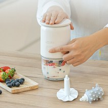 그랏사 무선 미니믹서기 소형 다용도 이유식 믹서기 분쇄기 마늘박피 카스주방저울, 키친아트스케일쵸퍼
