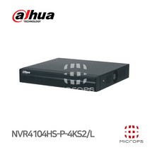 [다후아] Dahua 800만화소 IP NVR CCTV 녹화기 4채널 NVR4104HS-4P-4KS2/L