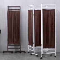 병원용 파티션 가림막 칸막이 이동식 업소용 보건실, 브라운 4칸