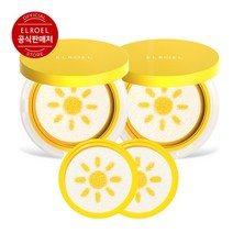 [엘로엘(화장품)] [엘로엘] 1초보정 파데프리 옐로우 빅 선쿠션(25g) 본품2+리필2, 상세 설명 참조