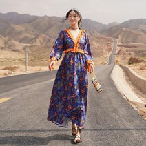 보헤미안원피스 땡땡이 수입 키작녀 펀칭 꼬임 원피스 트렌치 가을 편한 여름 여행 휴가