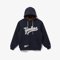 뉴에라 2022 스크립트 뉴욕양키스 후리스 후드집업 네이비