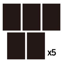디와이 칼라 고무자석 5개, 300x200x0.8mm 검정색5개