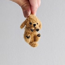 양모펠트 니들 퀼트 키링 목덜미잡힌 강아지 동물 초보 도안 만들기 바느질, 뒷덜미 잡힌 강아지