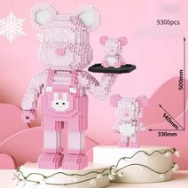 귀여운 초대형 베어브릭 곰돌이 캐릭터 키더트 레고 블록 고난도, F(미니곰 포함)