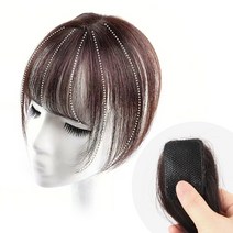 여우가발 올-데이 벨크로 3D 입체커버 정수리 부분가발 CW2037, 1개, 짧은머리용-진한갈색