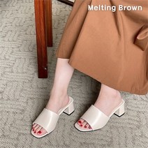 [로즈블로썸] [멜팅브라운] 데일리 미들힐 사무실 슬리퍼 9color (9821433)