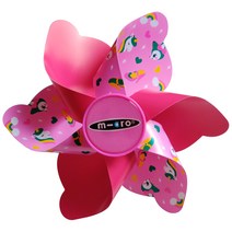 스케이트보드용품 스위스 미터높이 킥보드 리본 차임벨 조명 통용 부속품 태슬 오색테이프 액세서리, 만화 핑크 풍차
