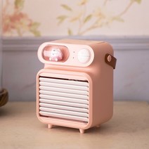 이동용 초소형 3평 공부방 캠핑용 초미니 차량용 무시동 에어컨 실외기필요없는에어컨 스프레이 냉각 소형 팬 사무실 테이블 소형 소형 초저소음 학생 기숙사 데스크탑 귀여운 가습기, 벚꽃 가루