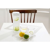 [요리하는남자들] 국산 홈카페 대기업 납품 친환경 안깨지는 트라이탄 물 컵 (2개 세트), 화이트물병