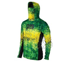 낚시 티셔츠 자켓 Pelagic낚시 셔츠 여름 긴 소매 UPF 50 빠른 건조 통기성 후드 마스크 낚시 의류 자외선