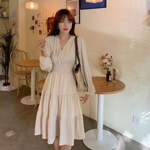 코디피셜 퓨어 플라맹고 긴팔 롱원피스