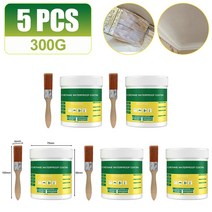 투명방수 코팅제 폴리우레탄 방수 코팅 보이지 않는 페이스트 실란트 접착제 브러시 포함 가정 지붕 욕실용 수리 1-5P 30-300g, [15] 300g 5개